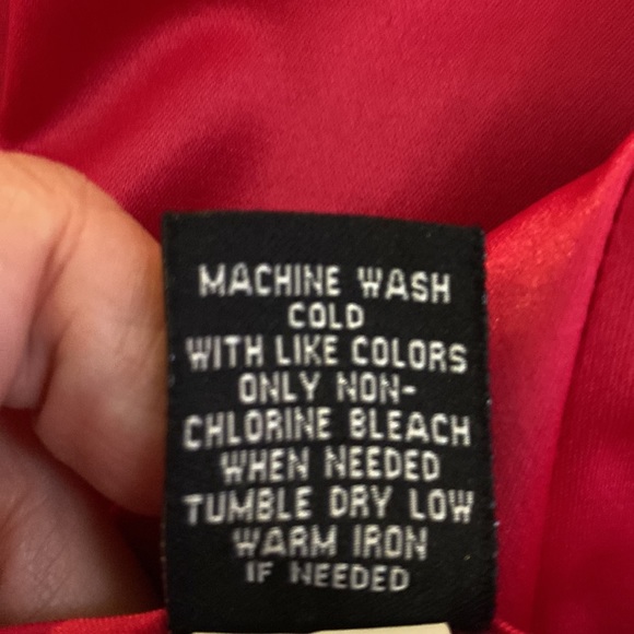 Moda International cranberry red satiny feel pants - Picture 7 of 8